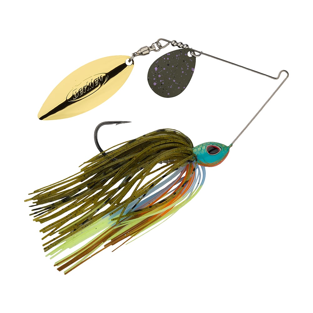Berkley Power Blade Colorado Willow Spinnerbait Gill Spawn Green Pumpkin Gold