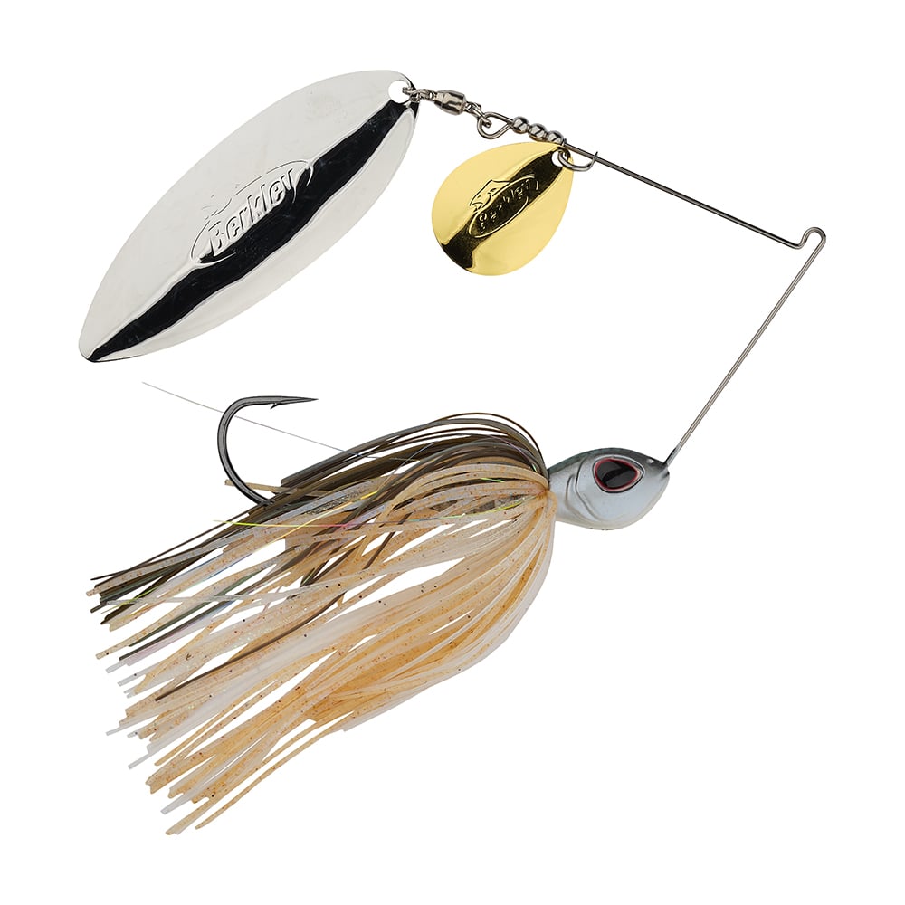 Berkley Power Blade Colorado Willow Spinnerbait Herring Gold Silver