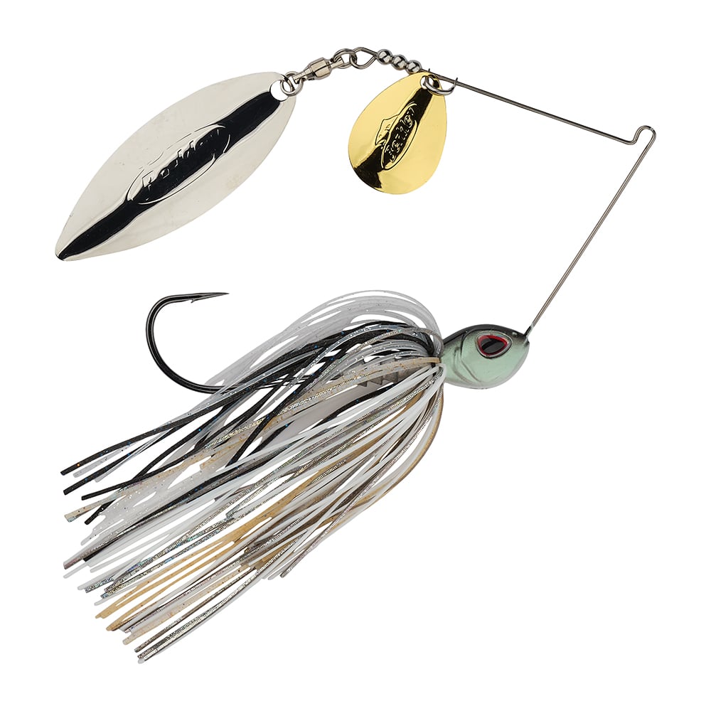 Berkley Power Blade Colorado Willow Spinnerbait Shad Spawn Gold Silver
