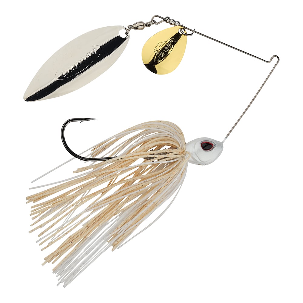 Berkley Power Blade Colorado Willow Spinnerbait White Gold Silver