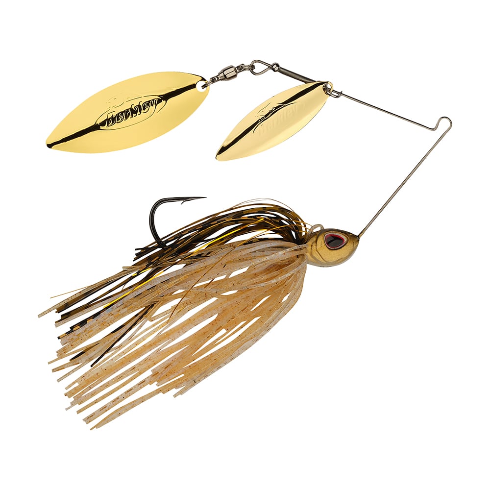 Berkley Power Blade Double Willow Spinnerbait Golden Shiner Gold/Gold