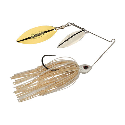 Berkley Power Blade Double Willow Spinnerbait White Silver/Gold