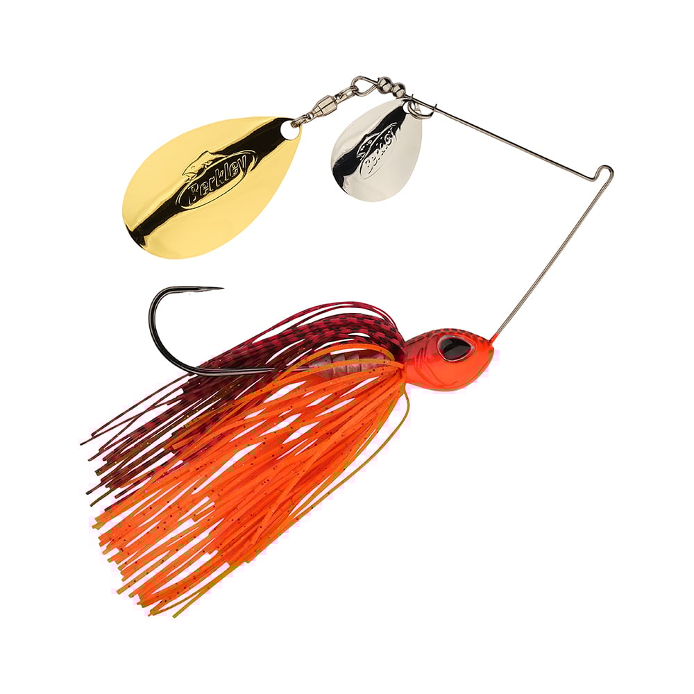 Berkley Power Blade Colorado Indiana Spinnerbait Fire Craw Silver Gold