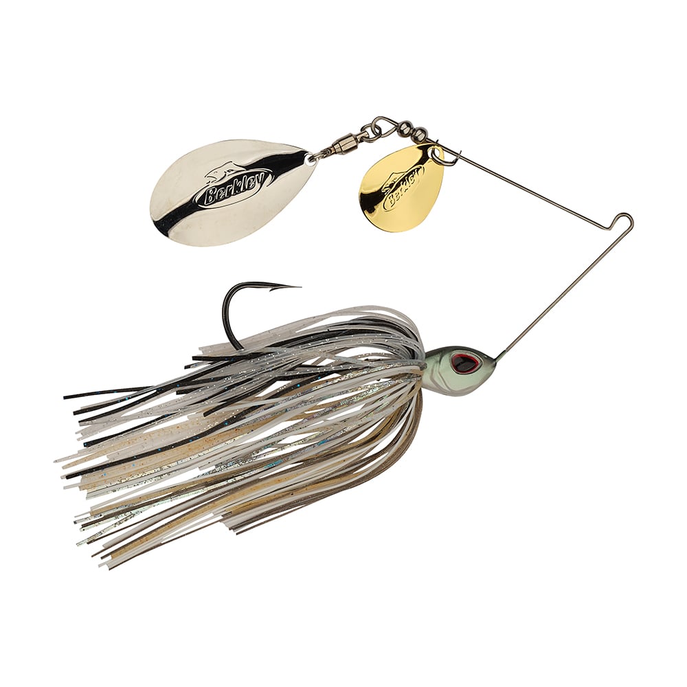 Berkley Power Blade Colorado Indiana Spinnerbait Shad Spawn Gold Silver