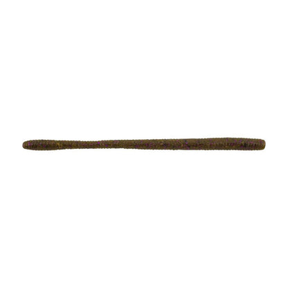 A brown, cylindrical Berkley Powerbait MaxScent D-Worm fishing bait resembling a worm is displayed on a white background.