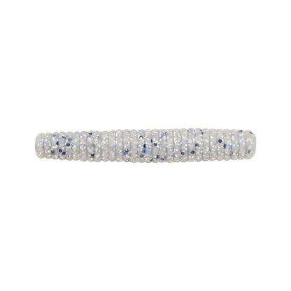 The Berkley Powerbait MaxScent Lil' General by Berkley is a cylindrical item adorned with pearl-like beads and small blue gemstones in a decorative pattern, evoking the look of an elegant and luxurious stick bait.