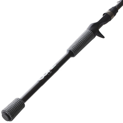 Close-up of the Cashion Rods CORE Series 7'10" Heavy Casting Rod (CS956710U) handle, showing textured, non-slip grips and a trigger reel seat—perfect design for an umbrella rig rod.