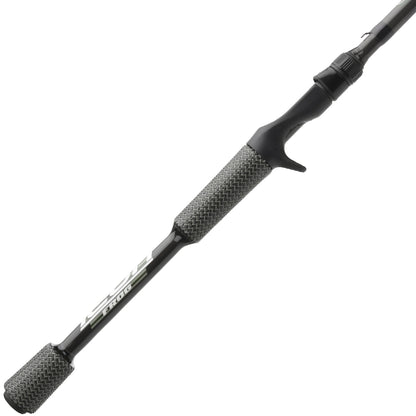 A close-up of the Cashion Rods ICON Series Frog Casting Rod 7'4" Heavy (IFR74HF) shows its black finish, textured grips, and trigger reel seat—perfect for anglers seeking a heavy power frog rod by Cashion.