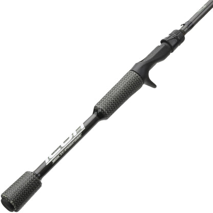 A black Cashion Rods ICON Series Multi Purpose Casting Rod 7'4" Medium Heavy (IMP74MHMF) with a textured grip handle and trigger reel seat, displayed diagonally on a white background.