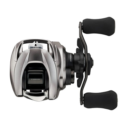 The Daiwa Zillion SV TW 2021 Casting Reel (7.1:1 | ZLNSVG100H) is a silver and black baitcasting reel with dual ergonomic handles, a sleek modern design, and the SV BOOSTER SYSTEM for improved control. Daiwa's branding is prominently displayed on the top and side.