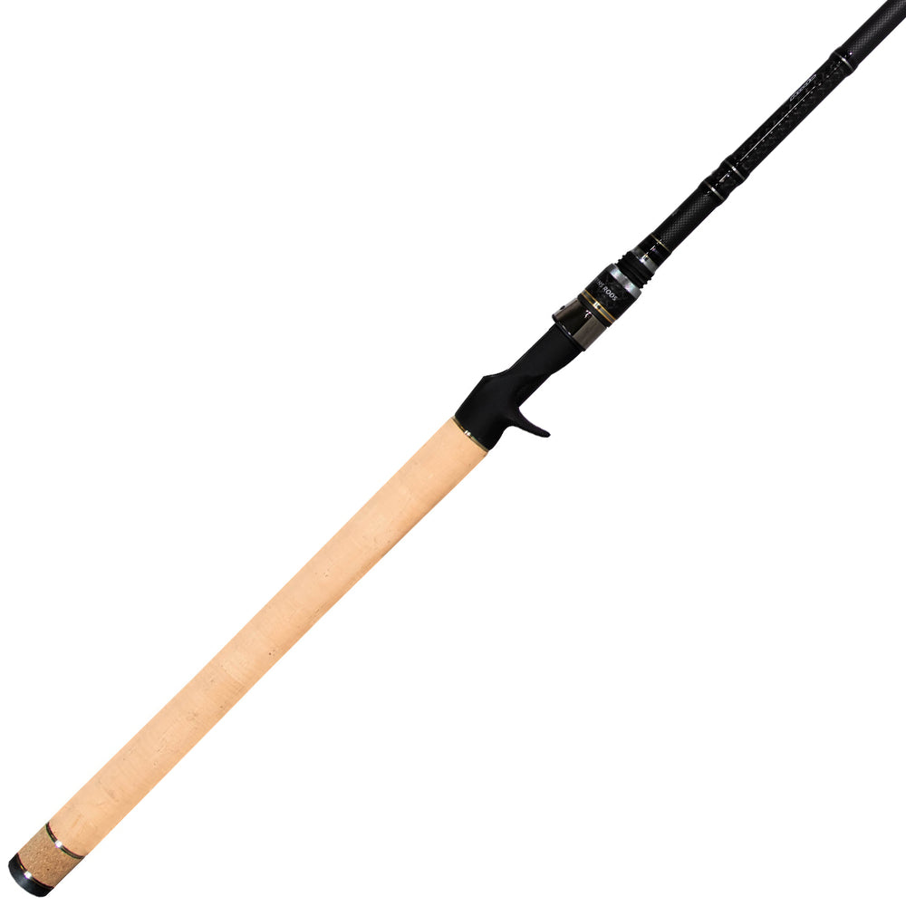 Check out the Dobyns Xtasy Swimbait Casting Rod 8'6" Mag Heavy | DRX 867 SB. It boasts a long, light brown cork handle, black reel seat, and Fuji Torzite guides for exceptional casting performance. Its sleek, modern design enhances any angler's collection.