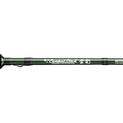 The Evergreen Brett Hite Combat Stick Spinning Rod 6'10" Medium Light (RCTS-610ML) is a green rod with white text and logo, designed for freshwater fishing. Featuring jointed sections and Fuji Alconite Guides, it showcases Bassmaster Elite Series angler Brett Hite's expertise.