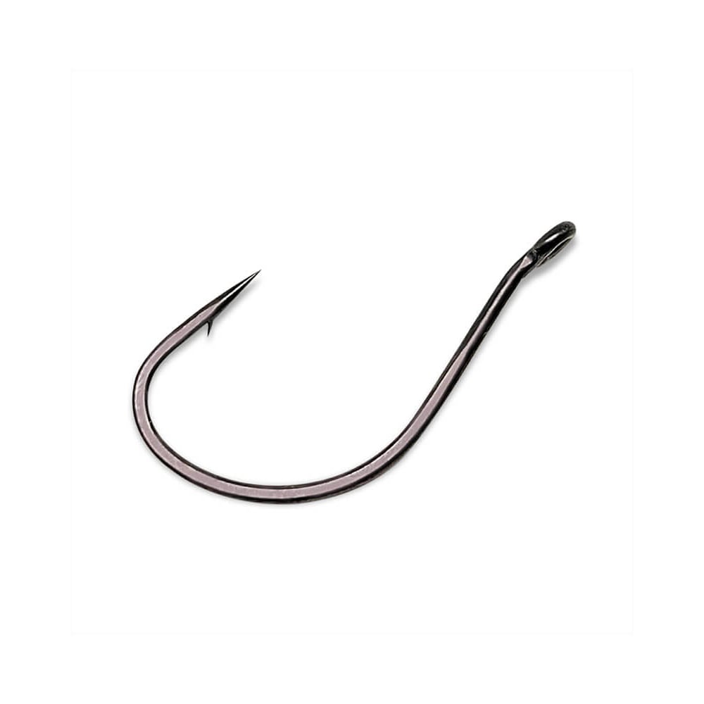 The Gamakatsu G-Finesse Drop Shot Hook by Gamakatsu is a single, sharp metal fishing hook with a curved shape, pointed barb, Tournament Grade Wire, and Nano Smooth Coating, shown isolated on a white background.