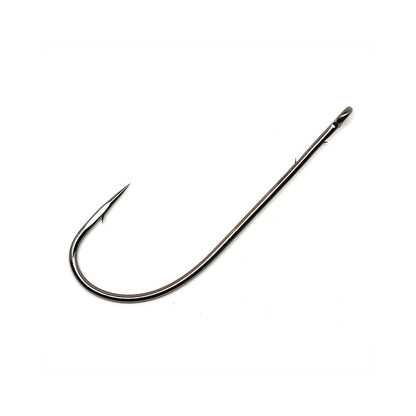 The Gamakatsu Worm Hook Value Pack by Gamakatsu features a single metal hook with an offset shank, sharp curved point, and small eyelet for easy line attachment, shown on a plain white background.