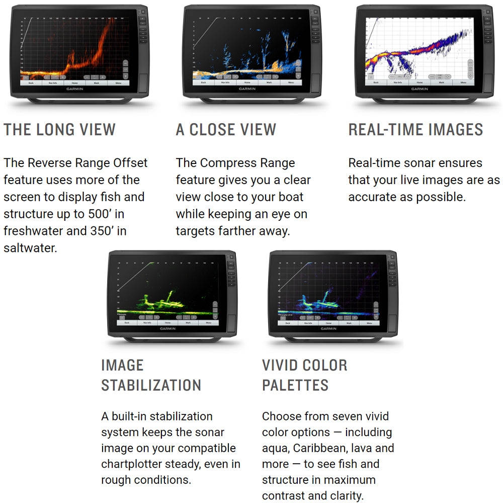 Garmin LiveScope XR System with GLS10 and LVS62 Transducer Features 1