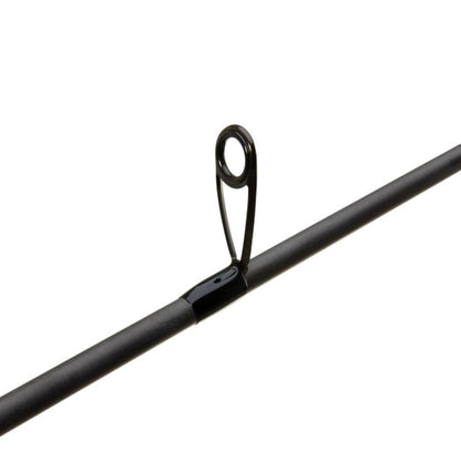 A close-up of the G. Loomis GCX Dropshot Spinning Rod 820S DSR shows its black circular metal guide attached to the slender rod, set against a white background.