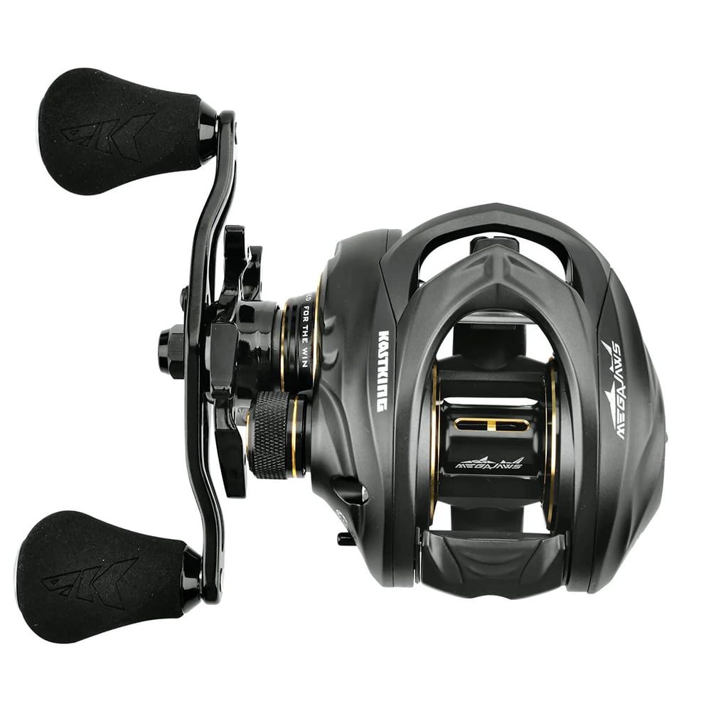 KastKing MegaJaws Elite Casting Reel Dark Galaxy 7.2:1 LH | KRLCSTMJE-72LDX - Top Down