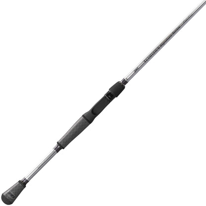 The Lew's Team Lew's Signature Series Casting Rod 7'1" Heavy (TLS71H) features a silver and black design, textured grip handle, black reel seat, slim tapered profile, and advanced FOCAS Blank technology, shown on a white background.