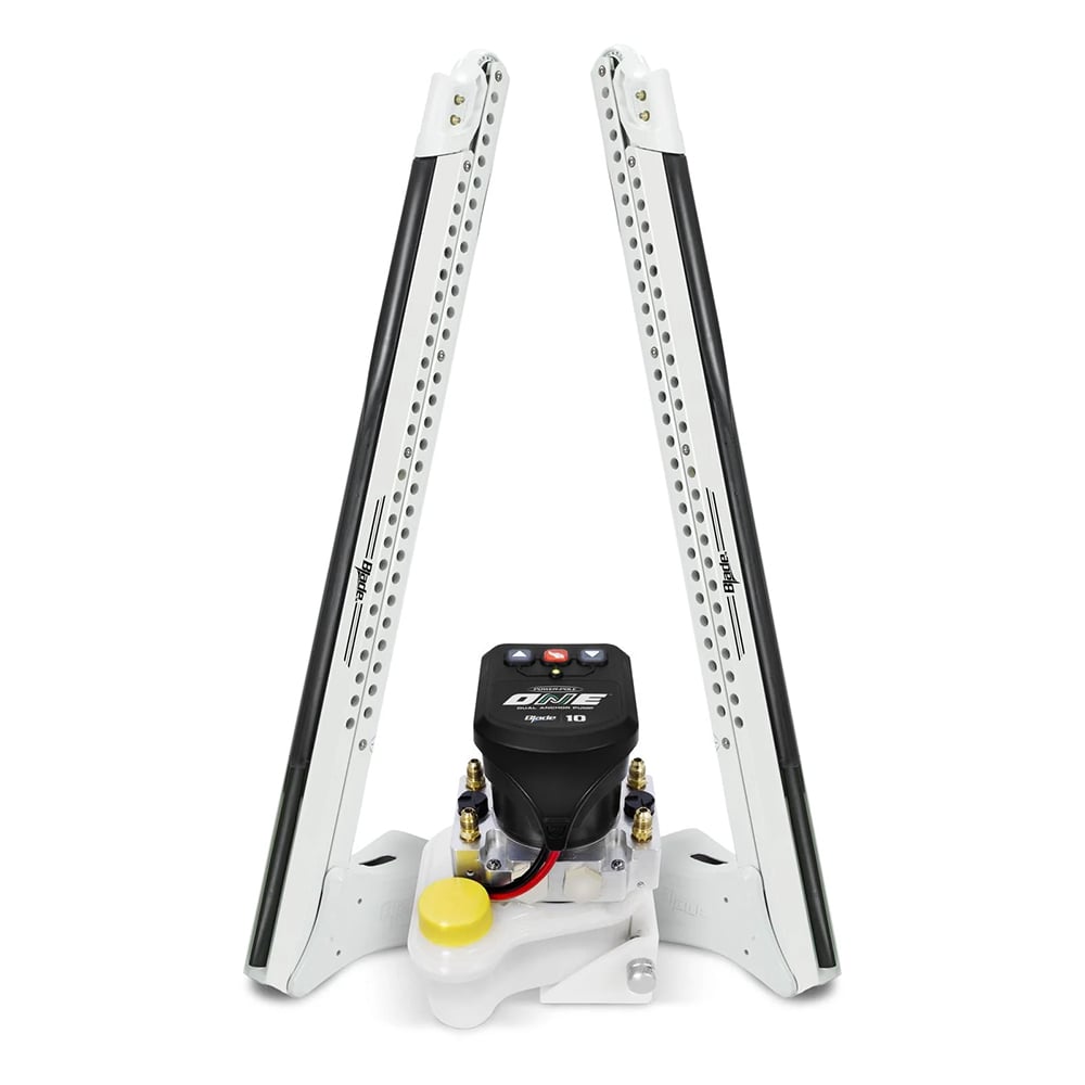 Power-Pole ONE Pump Blade Dual Pole Shallow Anchor 8ft White | PP-2-BLS-8-WT