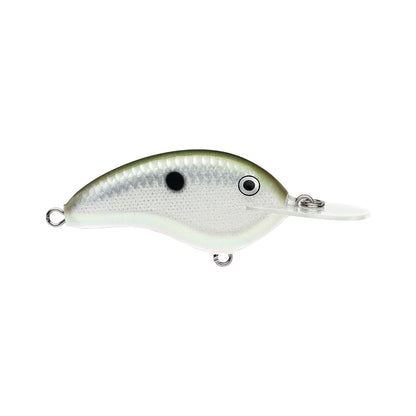 The Rapala OG Deep Tiny 7 Crankbait by Rapala is a fish-shaped lure with a light green and white body, black mid-body spot, realistic eye, and clear plastic lip for deep diving action with a tight wobble.
