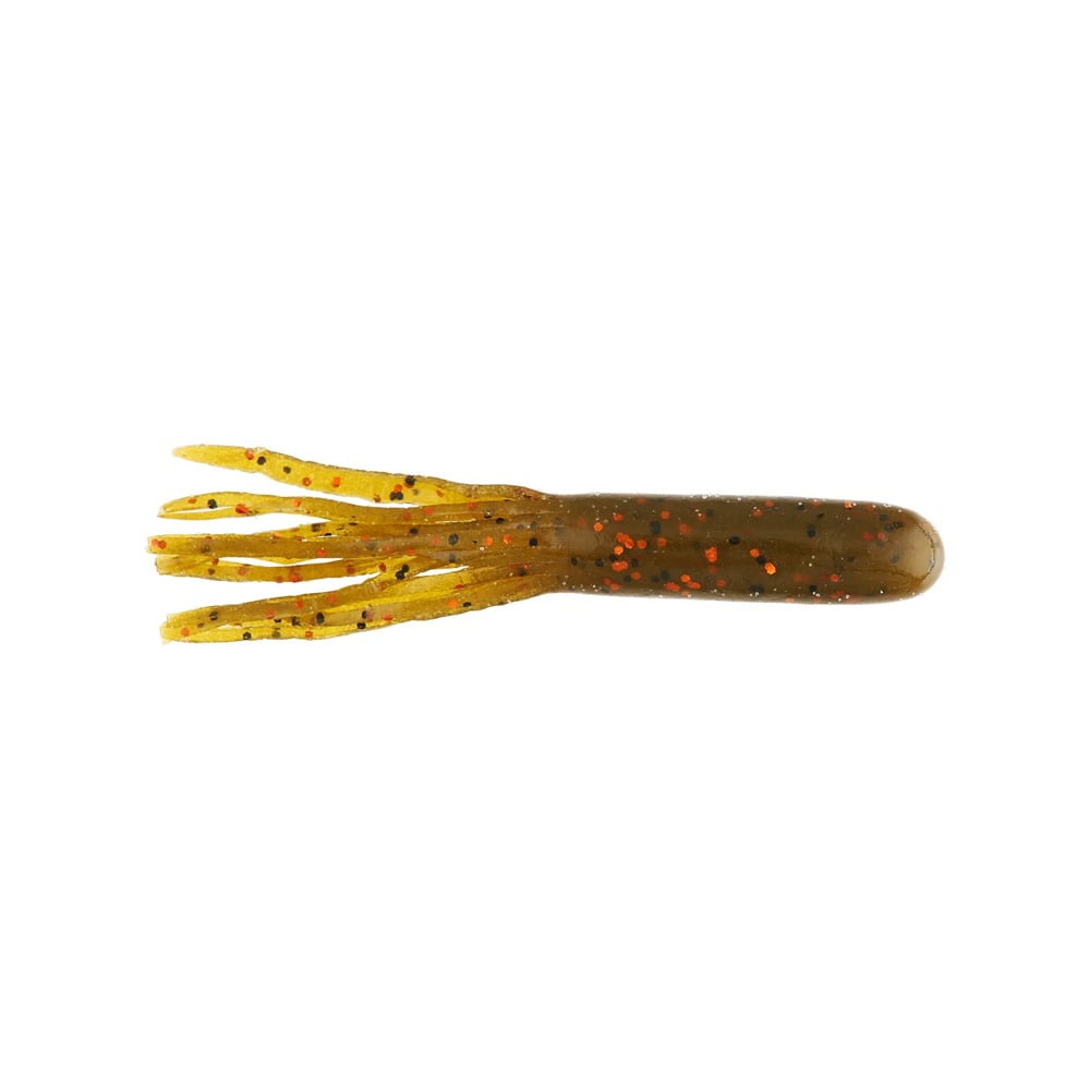 Secret Lures Stupid Tube 3.7" Green Pumpkin Orange