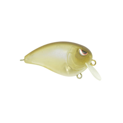 The SPRO Fat John 50 Crankbait is a beige, fish-shaped lure with a shiny finish, prominent eye design, small diving lip, metal rings for line attachment, and Gamakatsu treble hooks.