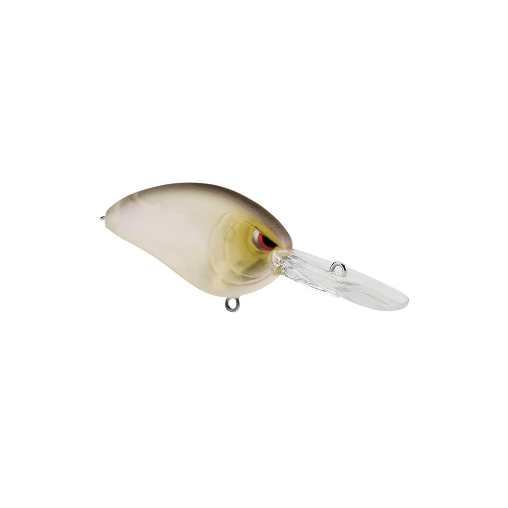 The SPRO Little John Micro DD 45 Crankbait is a beige and brown deep diving lure with a large, clear plastic lip and realistic fish-like eye, shown isolated on a white background.