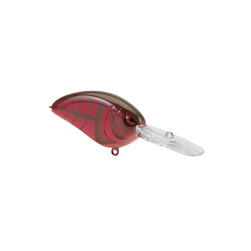 The SPRO Little John Micro DD 45 Crankbait by SPRO is a red and brown finesse-style lure with a clear plastic lip, crafted to mimic small baitfish, displayed on a white background.