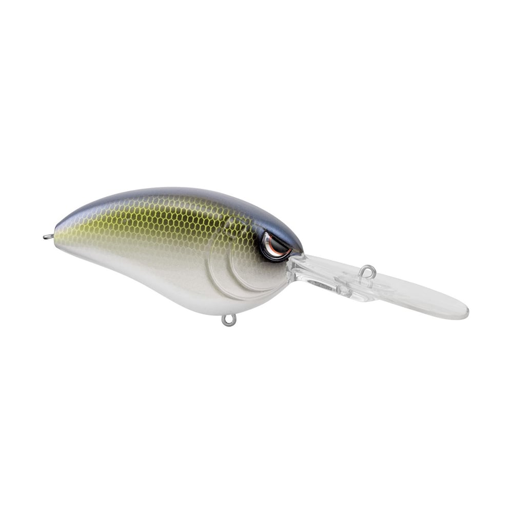 The SPRO Little John DD 70 Crankbait is a realistic, fish-shaped lure with a green-yellow gradient, scale pattern, clear diving lip, and sharp Gamakatsu Treble Hooks for reliable hooksets.