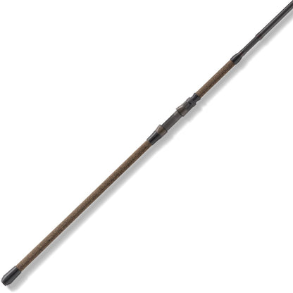 The St. Croix Avid Surf Casting Rod 10'0" Medium (VSC100MF2), featuring a cork grip handle and dark reel seat, is designed for maximum casting distance—shown angled on a white background.