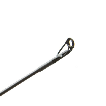 Close-up of the St. Croix Black Bass Casting Rod 7'5" Medium Heavy (RIC75MHF), highlighting the guide ring and SCIII Carbon Fiber shaft, set against a plain white background.