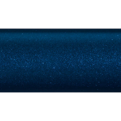 A close-up of a smooth, deep blue metallic surface with a subtle shimmer—reminiscent of the polished finish on the St. Croix Legend Surf Spinning Rod 12'0" Medium Heavy 2 Piece (GSS120MHMF2) by St. Croix.