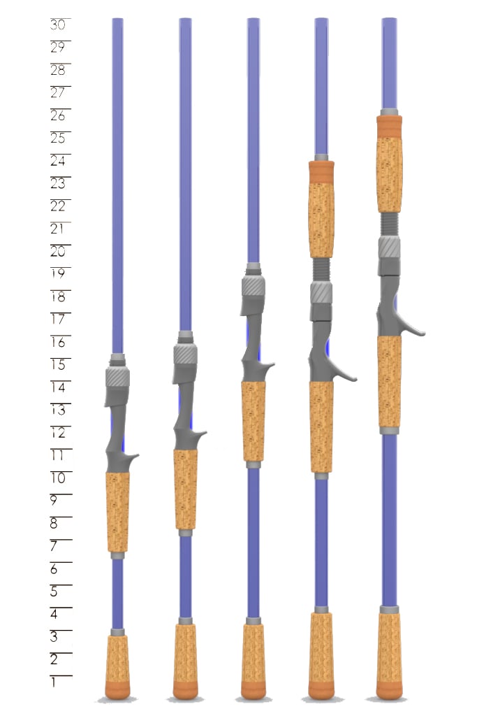 St. Croix Legend Tournament Pike Casting Rod Handle Chart
