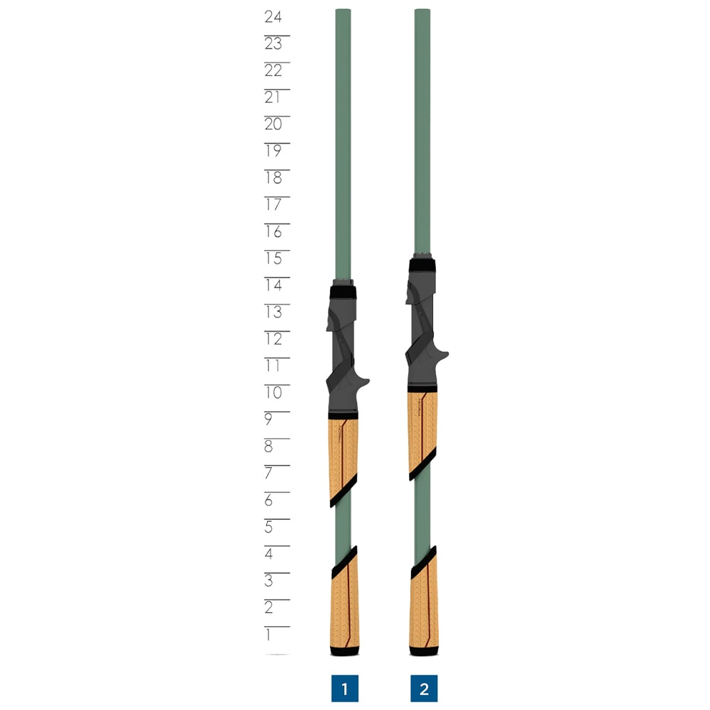 St. Croix Mojo Bass Glass Trigon Casting Rod 7'2