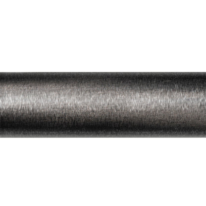 A close-up of a cylindrical rod with a brushed, textured surface, resembling the SCIII+ carbon fiber construction of the St. Croix Victory Spinning Rod 6'8" Medium Tactical (VTS68MXF), displayed horizontally on a white background.