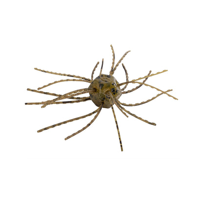 The Strike King Tumbleweed Floating 3" fishing lure features a round body with flexible legs, mimicking a spider or aquatic creature to attract fish. Sold in packs of 4 by Strike King.