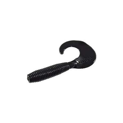 The Zoom Fat Albert Grubs by Zoom are fishing baits with a chunky profile and curved shape, designed to attract fish effectively.
