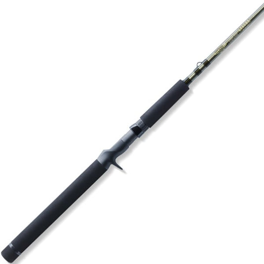 A St. Croix Eyecon 8'6" Medium Telescoping Trolling Rod (ET86MMT) featuring a foam handle and trigger grip is displayed against a white background.