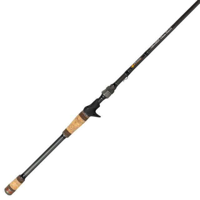 The Phenix Ultra MBX Casting Rod 7'0" Medium Light (PHX-UMBXCL-C700ML) features a black Toray T40 Carbon Fiber shaft, cork handle grips, Fuji MNSG SiC guides, and a reel seat, shown against a white background.
