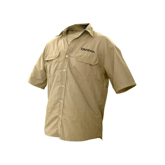 Daiwa Short Sleeve Khaki Jungle Shirt - SMALL