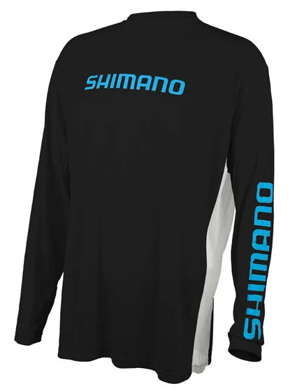 Shimano Long Sleeve HOODED Tech Tee - Carbon - XL