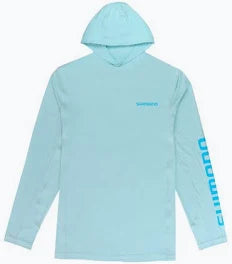 Shimano Long Sleeve Hooded Performance T-Shirt - Seagrass -  MEDIUM