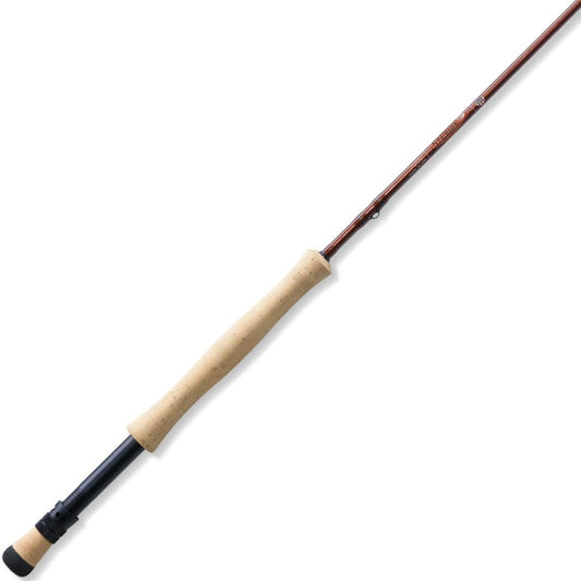 The St. Croix Imperial USA 10'0" 6wt Fly Rod features a premium cork handle and a slim, reddish-brown graphite shaft, shown against a white background.