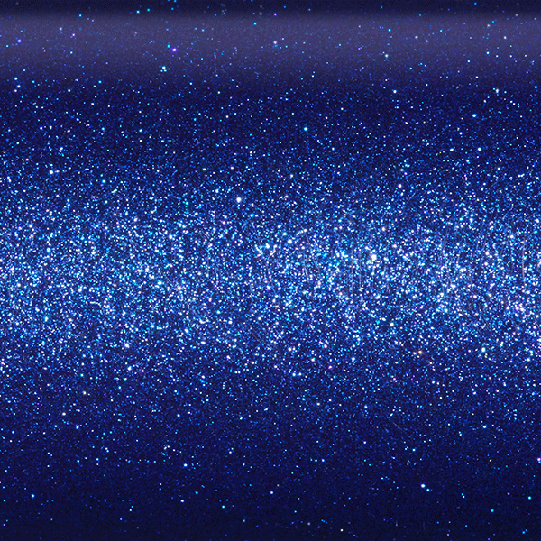 A close-up of sparkling blue glitter, echoing the shimmering finish of the St. Croix Legend Tournament 6'10" Medium Shaky Head Casting Rod (LBC610MXF), with varied blue tones and white flecks on a dark base.