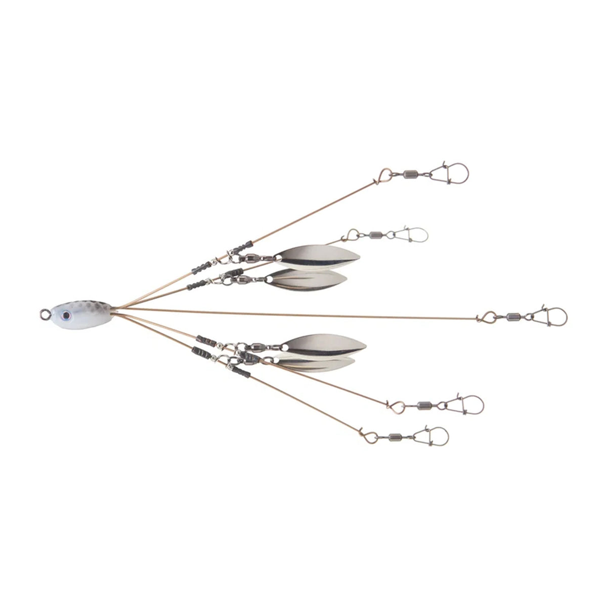 Hog Farmer Tactical Bassin Mini Rig 5 Wire 4 Blade Umbrella Rig