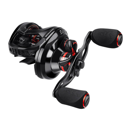 KastKing MegaJaws Blacktip Casting Reel 7.2:1 LH | KRLCSTMJ-72LBK-C