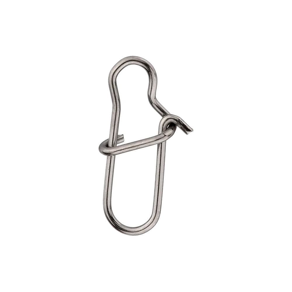 An Owner All Purpose Snap by Owner is displayed against a plain white background. This stainless steel snap hook features a simple bent wire design with a secure closure, ideal for various uses.
