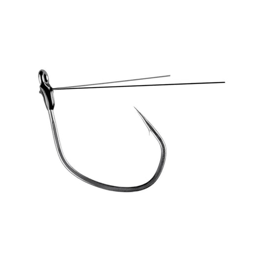 The Owner Jungle Wacky Weedless Hook by Owner, crafted with Zo-Wire, has a sharp tip and top line attachment point, shown against a plain white background.