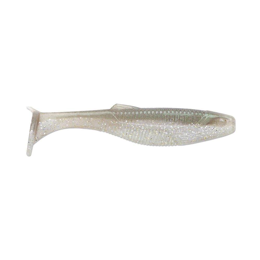 The Rapala Crush City The Mayor Swimbait 2.5" 8pk is a soft, translucent paddle tail bait with fine glitter, designed to mimic small fish and attract big bass.