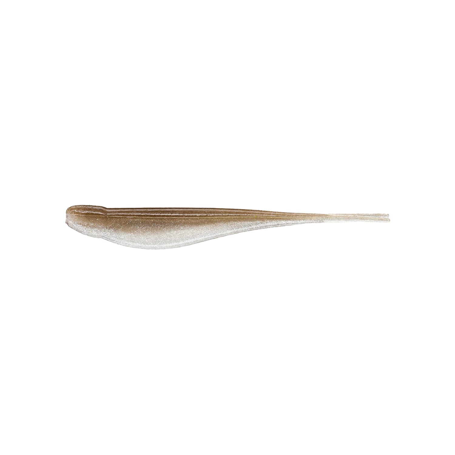 The Strike King Z-Too Soft Jerkbait 7" 4pk is a soft plastic lure shaped like a slender baitfish, ideal for bass fishing, featuring a light brown to translucent white gradient body. Brand: Strike King.